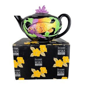 Vtg Applause Dan Gilbert for Conservation Fairy Basslet Teapot Fish Black 661493